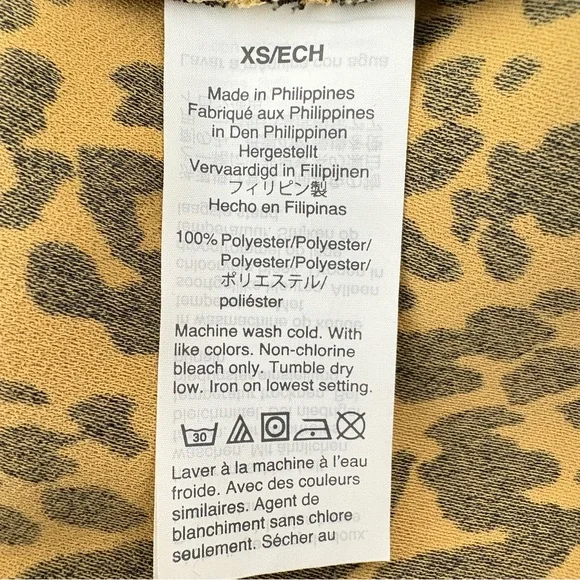 J. Crew Ruffle Neck Leopard Print Blouse - Picture 8 of 9